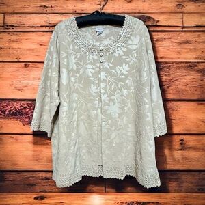 ADRIAN DELAFIELD LAYERED BLOUSE SIZE XX